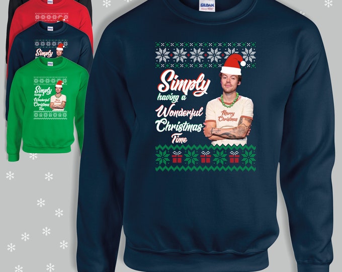 Simply Having a wonderful Christmas time, Harry Styles inspired Christmas Jumper