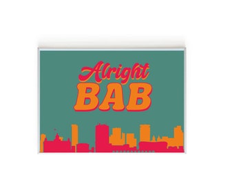Alright Bab City Skyline Brummie/Birmingham wall print/art Custom Colour