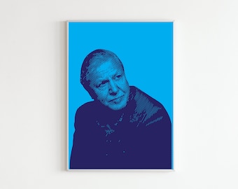 David Attenborough Wall Art | print | digital design | digital art | poster | gift | home decor | prints for walls | wall decor | art print