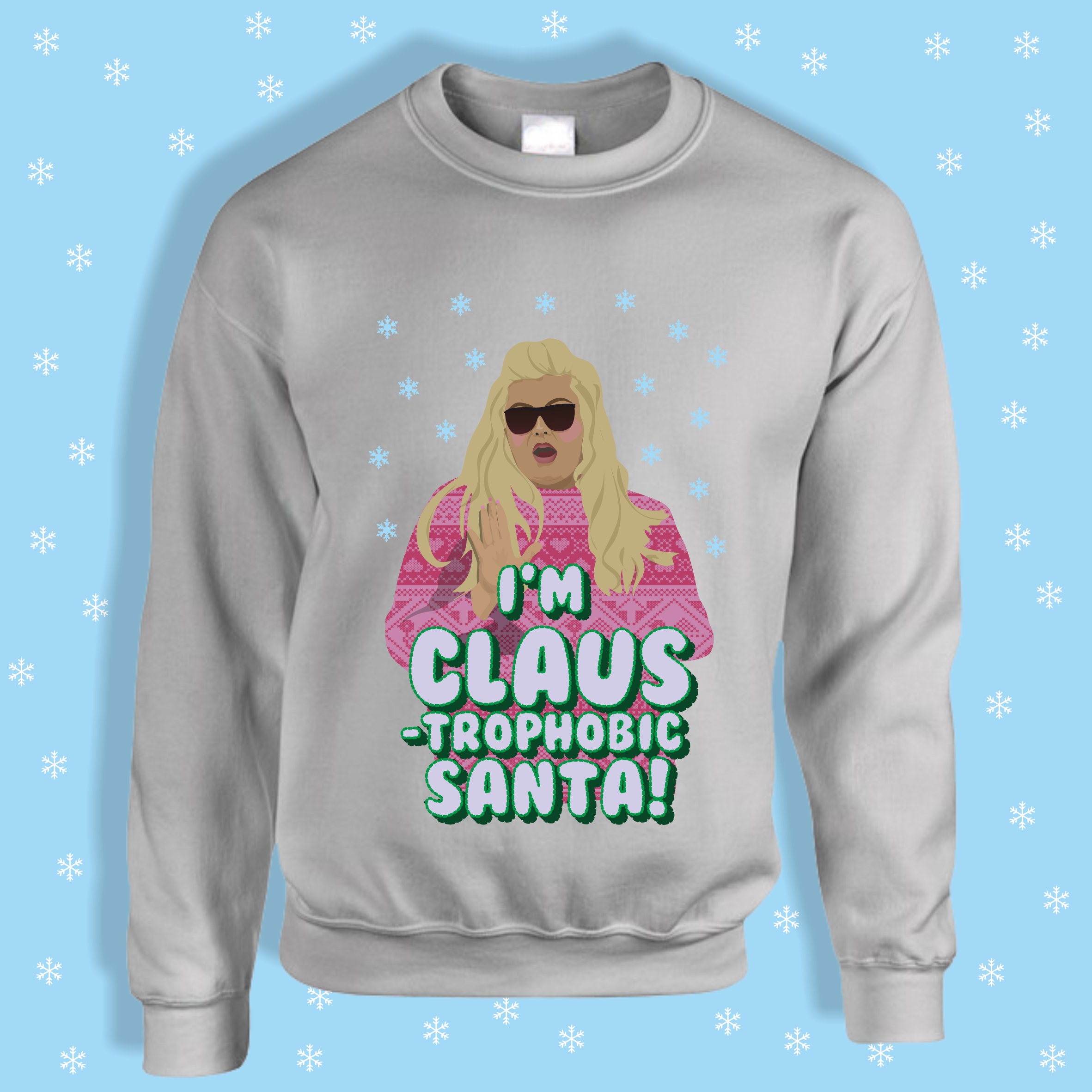 Gemma Collins I m Claustrophobic Santa The GC unisex Christmas jumper sweatshirt