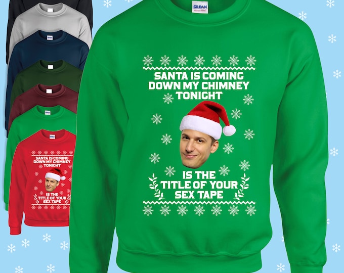 Jake Peralta Brooklyn 99 Title Of Your Sex Tape Christmas jumper/sweatshirt red/navy/black/green/grey/blue