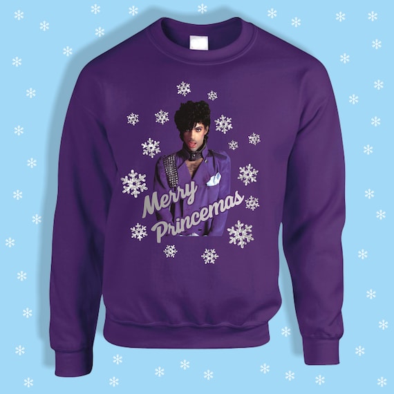 Prince Purple Glitter Merry Princemas Christmas Jumper sweatshirt Red navy black green pink grey blue Etsy