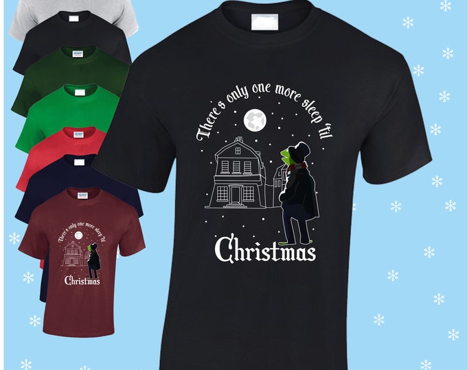 There's only one more sleep til christmas! muppets christmas carol inspired christmas T-shirt adults and children kids