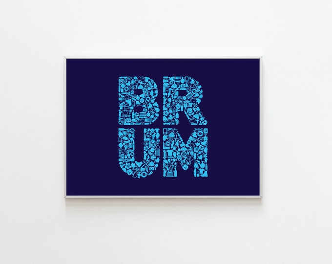 Brum Wall Art | print | digital design | digital art | poster | gift | home decor | prints for walls | wall decor | brummie | birmingham