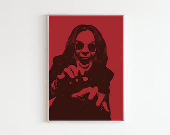 Ozzy Osbourne Wall Art | print | digital design | digital art | poster | gift | home decor | prints for walls | wall decor | art print