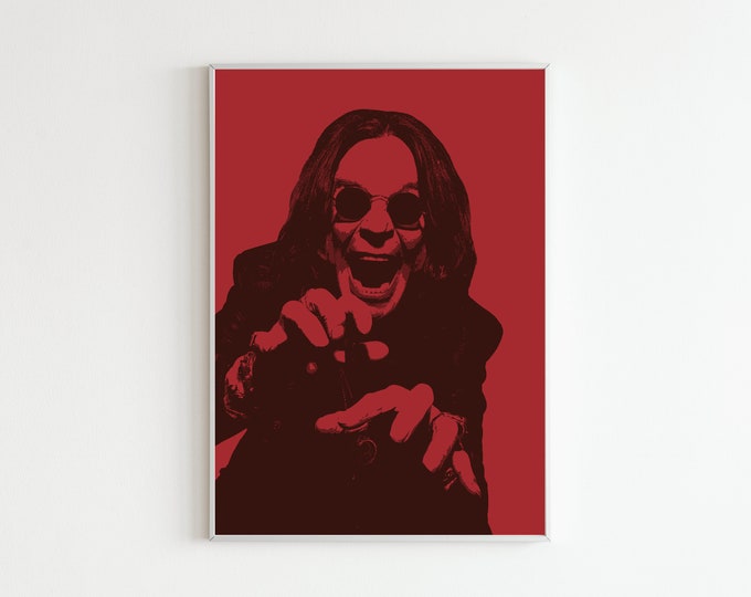 Ozzy Osbourne Wall Art | print | digital design | digital art | poster | gift | home decor | prints for walls | wall decor | art print