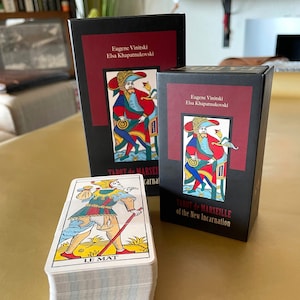 Mini Tarot de Marseille of the New Incarnation, Tarot of Marseilles deck with Fully Illustrated Minors Arcana created according to TdM system