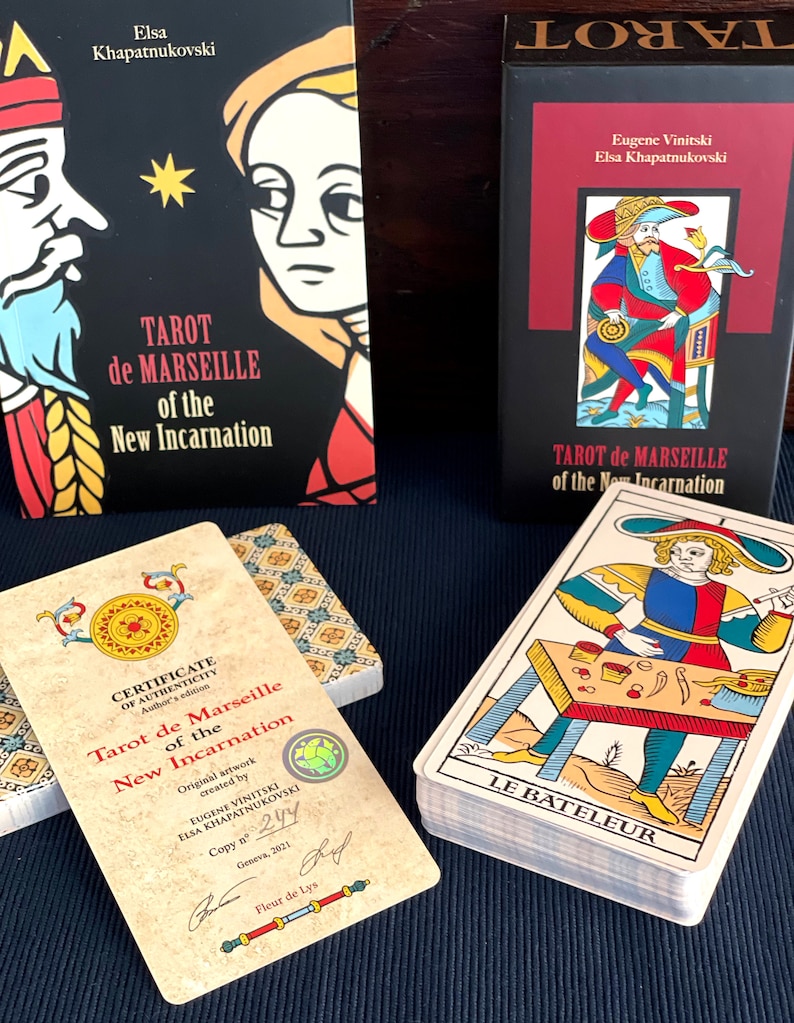 Tarot de Marseille of the New Incarnation, Tarot of Marseilles type deck with Fully Illustrated Minors Arcana created according TdM system image 4