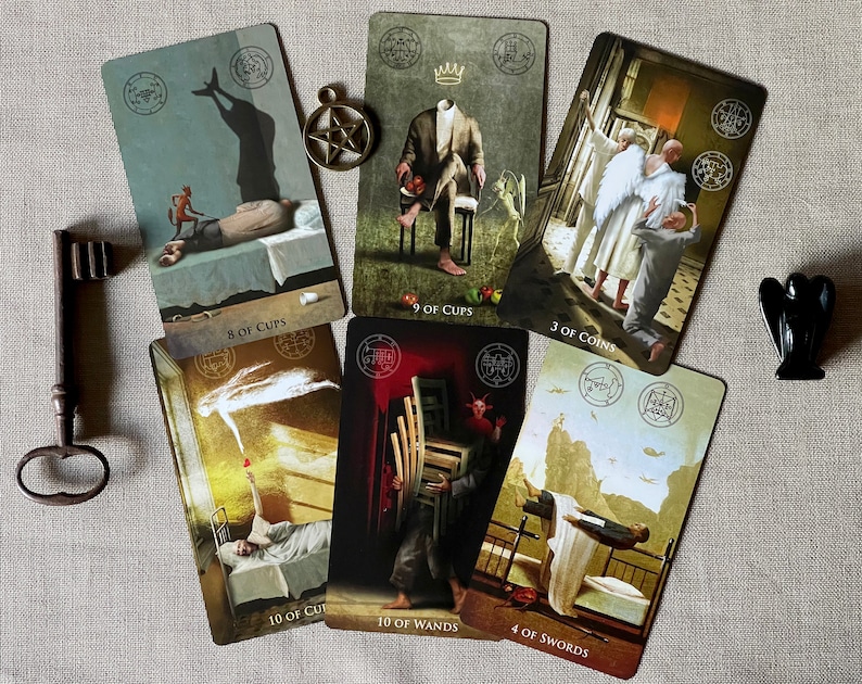 Madhouse Tarot Deck Divination Cards Unique Illustrated - Etsy