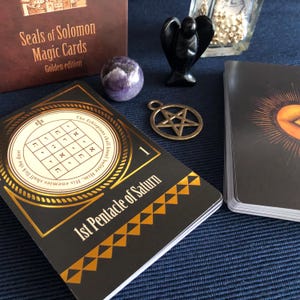 Cartas mágicas de los Sellos de Salomón, Edición dorada, Talismanes del Rey Salomón, Llave del Rey Salomón, Amuletos de sellos cabalísticos ocultos
