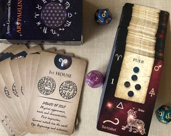 Geomantic Cards, Astro Geomantic Oracle, Magic Divination Cards with Planetary Sigils, Fortune telling Occult Deck, Very Limited edition