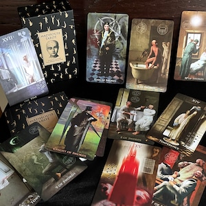 Madhouse Tarot Deck, Divination Cards, Unique Illustrated Occult Cards for Tarot Reading, Metaphoric cards of Association, Shadow Cards image 5