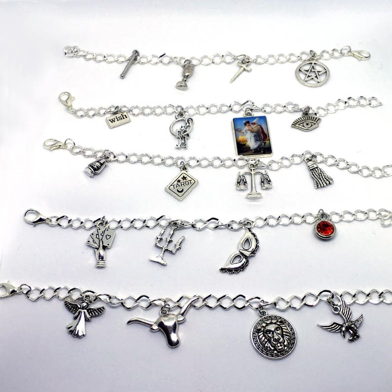 Venetian Tarot Bracelet Tarot Card Magic Bohemian Bracelet Spiritual Bracelet Fortune Teller Prediction Talisman Charm Gypsy Bracelet