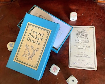 Travel Pocket Oracle, Divination Cards for Fortune Telling, Unique Illustrated Occult Deck, Guidance Deck for Intuitive Reading