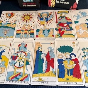 Tarot de Marseille of the New Incarnation, Tarot of Marseilles type deck with Fully Illustrated Minors Arcana created according TdM system image 8