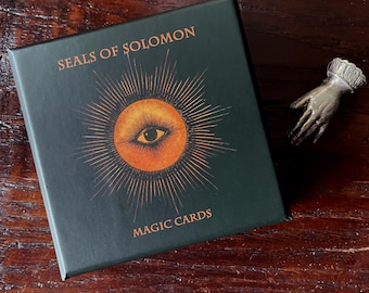 Seals of Solomon Magic Cards, Special Edition, Talisman of King Solomon, Key of Solomon the King, Magic Divination Cards, Kabbalistic Amulet