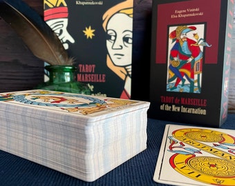 Tarot de Marseille der Neuen Inkarnation, Deck vom Typ Tarot of Marseille mit vollständig illustrierten Minors Arcana, erstellt nach dem TdM-System