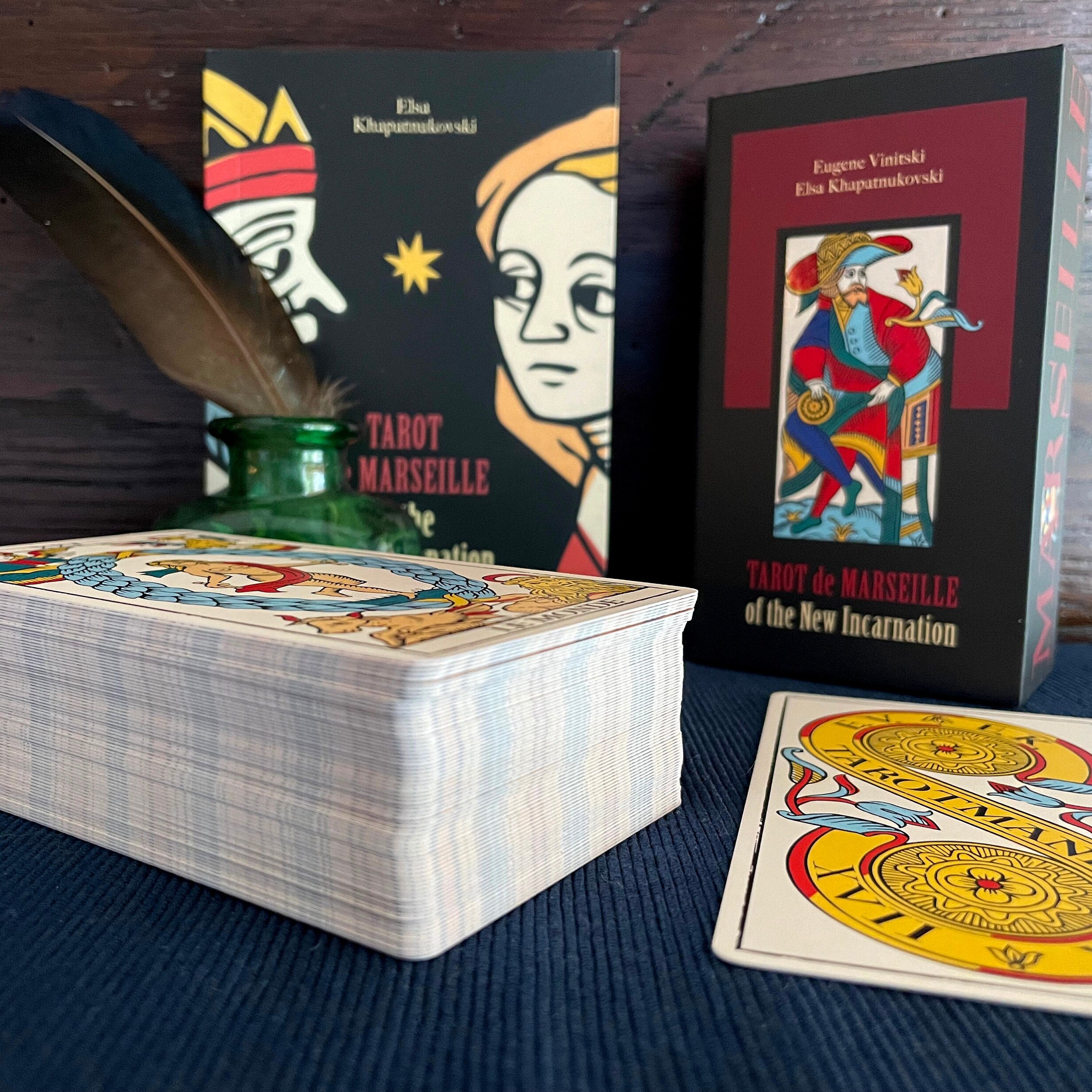 ●○● THE TAROT OF MARSEILLE ●○● Tarot De Marseille: Deluxe Gold & Silver Edition. OOP Large