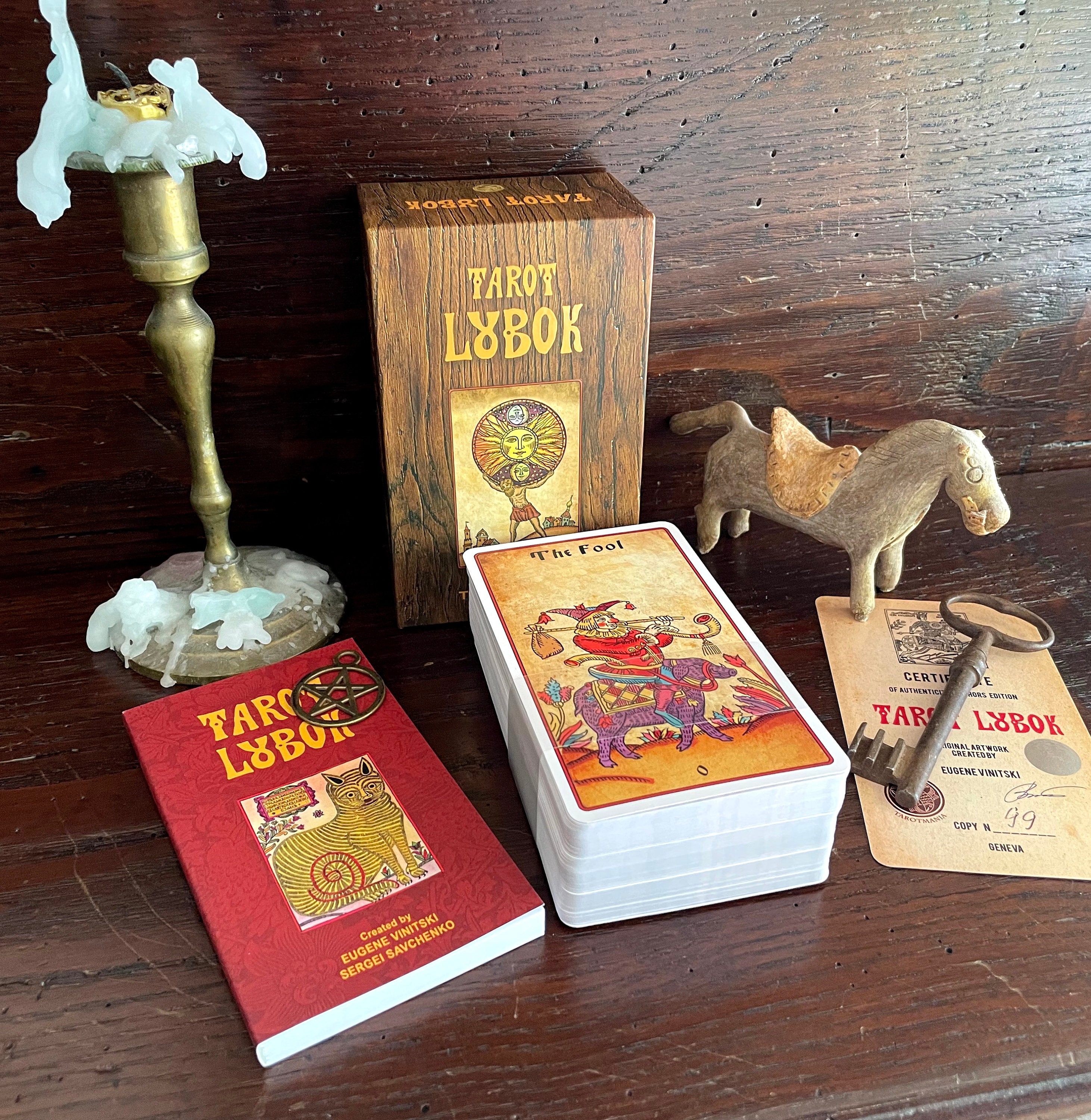 LUN8 イアン タクマ ラキドロ カフェ トレカ Tarot Lubok, Divination Tarot Cards, Unique Illustrated Deck for