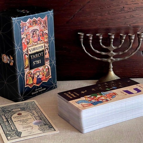 Kabbalistic Tarot 5781 Deck, Unique Illustrated Occult Cards for Tarot Reading, Kabbalah Cards for Prediction and Meditation, Color edition