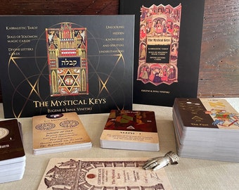 The Mystical Keys Set, Unique Occult Cards for Tarot Reading and Meditation, Kabbalah Cards, Kabbalistic Tarot, Seals of Solomon, Magic Tool