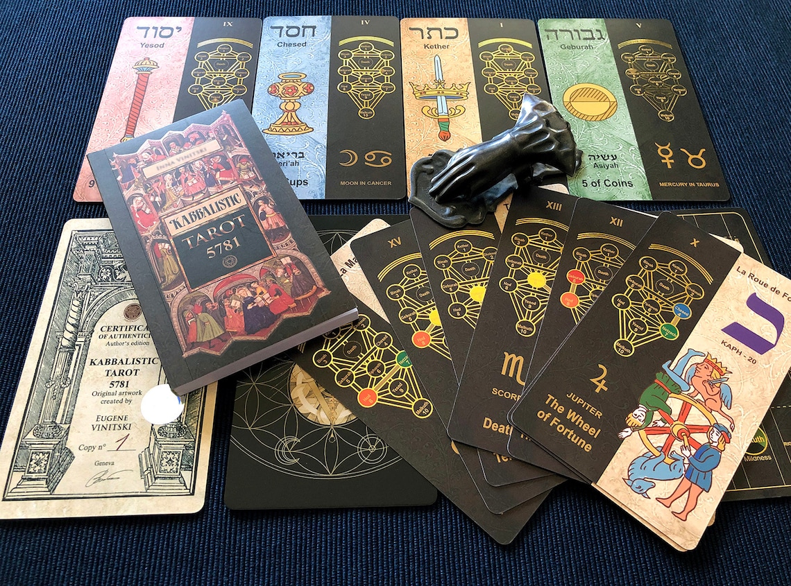 Kabbalistic Tarot 5781 Deck Unique Illustrated Occult Cards Etsy