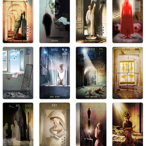 Madhouse Tarot Deck, Divination Cards, Unique Illustrated Occult Cards for Tarot Reading, Metaphoric cards of Association, Shadow Cards image 10