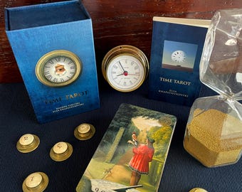 Time Tarot, a hand-drawn Tarot card deck exploring the connection between Divine Time and Tarot, based on the Rider-Waite tradition