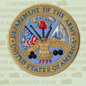 United States Army - Large Embroidered Army Patch - United States of America - 5 1/2&quot; Diameter with wax backing - Airborne - Infantry - USA