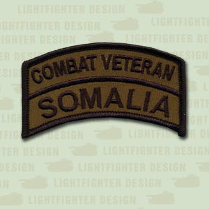 Somalia Combat Veteran Tab - Battle of Mogadishu - Black Hawk Down - TF Ranger - Operation Gothic Serpent - 3 1/2&quot; X 2&quot;  with wax backing