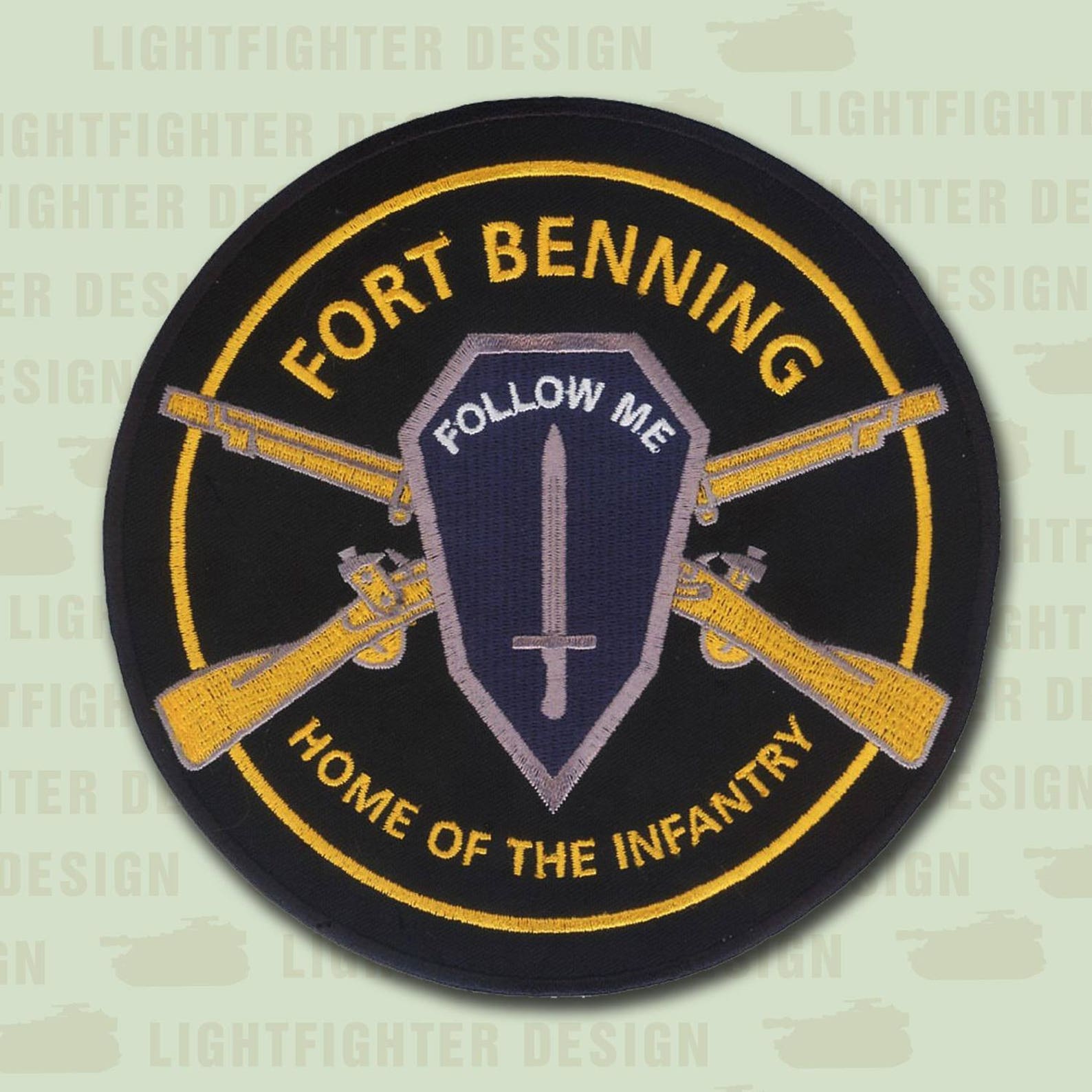 Large 5 3 8 US Army Infantry 11B Fort Benning Etsy