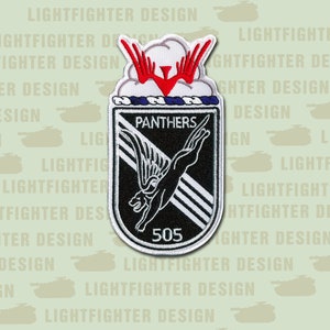 505th Infantry Regiment Embroidered Patch ( 5 1/4&quot; X 2 1/4&quot;) - Hook & Loop Backing - PANTHERS - Airborne - 82nd Airborne Division