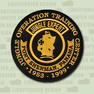 Black and Gold Jungle Expert Embroidered Patch - Fort