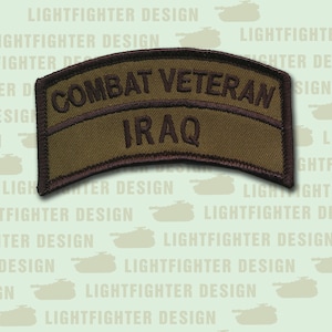 Iraq Combat Veteran OD Patch - OIF Embroidered Tab (3 1/2&quot; X 2&quot;)