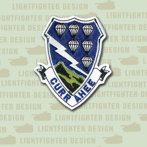 506th PIR CURRAHEE Embroidered Patch - Airborne - 3 1/4&quot; X 2 3/4&quot; with Hook Loop Backing - Parachute Infantry Regiment