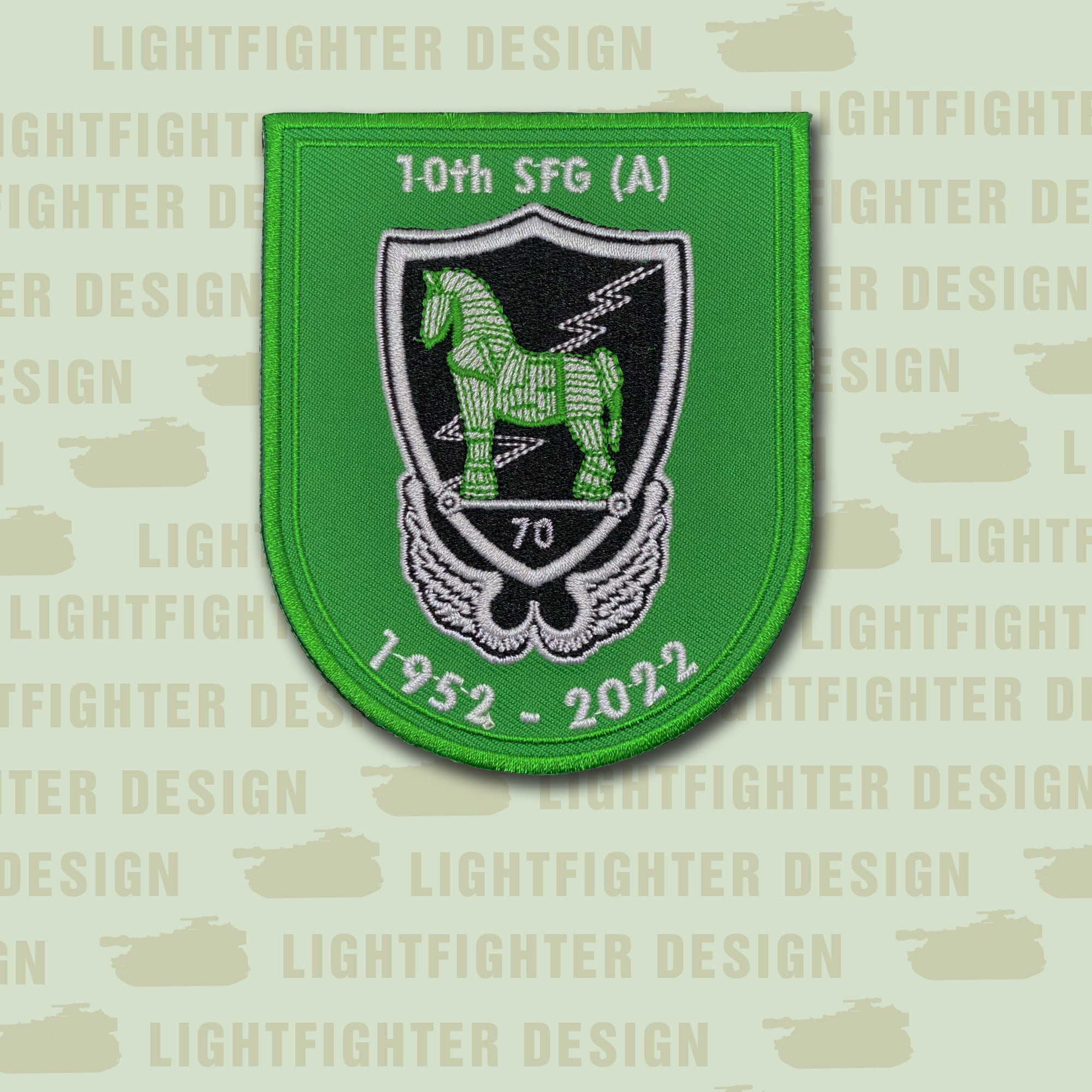 10th Special Forces Commemorative Patch (WAX BACKING) - 70