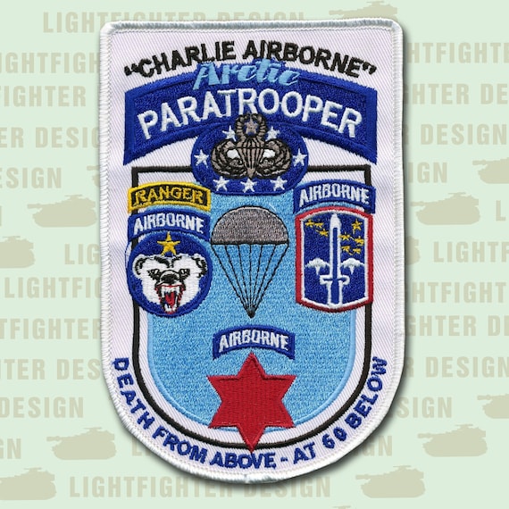 3 34 X 5 34 Highly Detailed Charlie Airborne Embroidered Patch Ft Richardson Ft Wainwright Arctic Paratrooper - marine corps raiding fob roblox