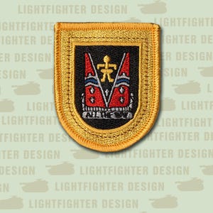 509th Parachute Infantry &quot;Geronimo&quot; Flash and DUI Patch - Standard Size with Wax Backing