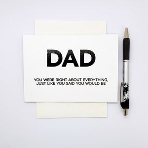 Vatertagskarte, Lustige Vatertagskarte, Karte für ihn, Karte für Papa, Schlichte Karte, Beste Vatertagskarte, Papa du warst richtig Karte