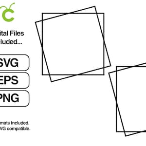 Square and rectangle frame sketch doodle silhouette SVG Instant Download Cricut svg, png, eps