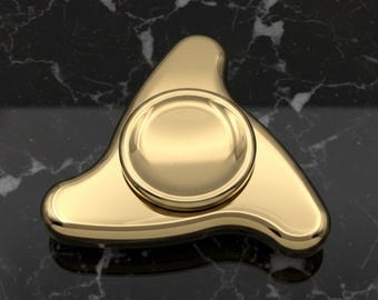 Spinet Elite Gold - Juguete antiestrés de diseño metálico para uso diario - Acero inoxidable con revestimiento PVD - Rodamiento cerámico suave R188 - Giros de 4 a 6 minutos