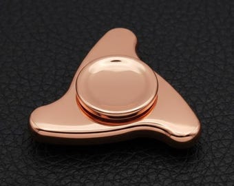 Spinet Elite Oro Rosa - Juguete antiestrés de mano EDC de metal - Acero inoxidable con revestimiento PVD - Rodamiento cerámico R188 suave - Giros de 4 a 6 minutos