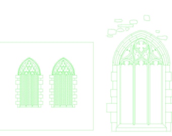 Church windows DXF.