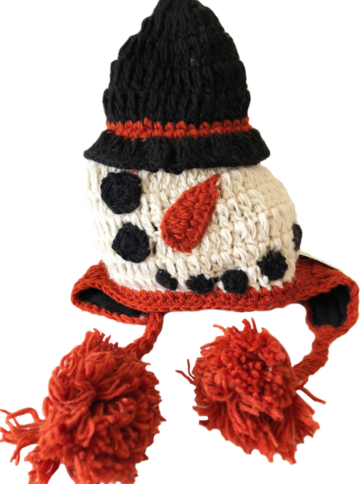 Child in knitted hat and sweater ornament