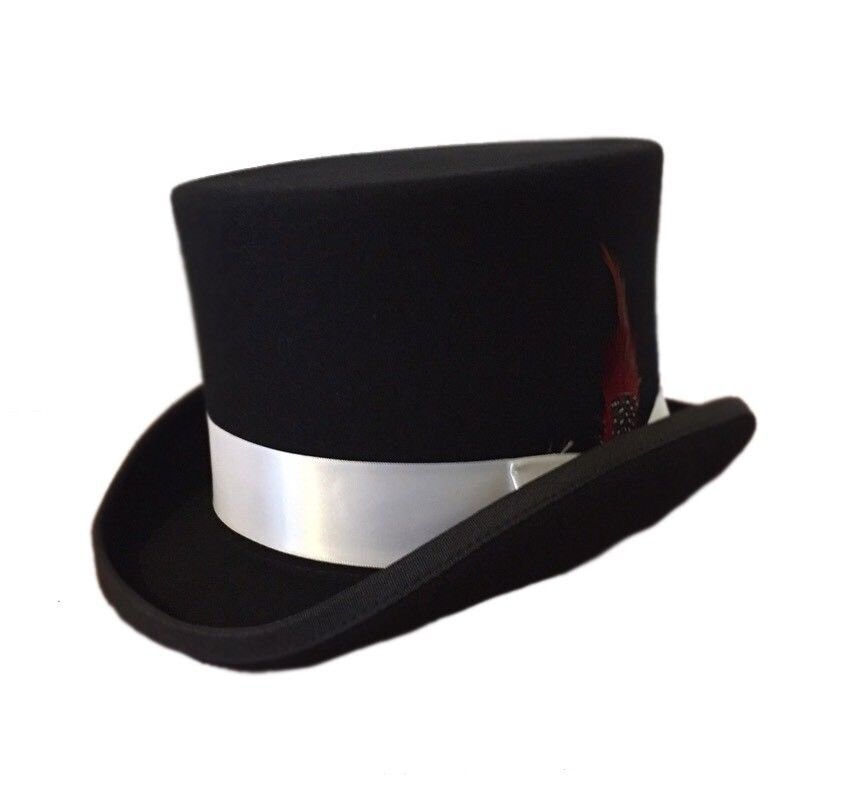 Black Felt Top Hat Festivals Gothic 