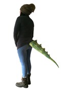 Crocodile Tail Green Plush Long Animal Tail Alligator Dragon Dinosaur Fancy Dress Up Costume Party Prop Accessory Adult Child Kids