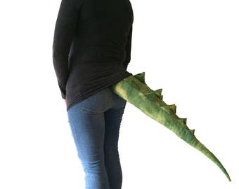 Krokodil Schwanz grün Plüsch lange Tier Schwanz Alligator Drachen Dinosaurier Fancy Dress Up Kostüm Party Prop Accessoire Erwachsene Kind Kinder