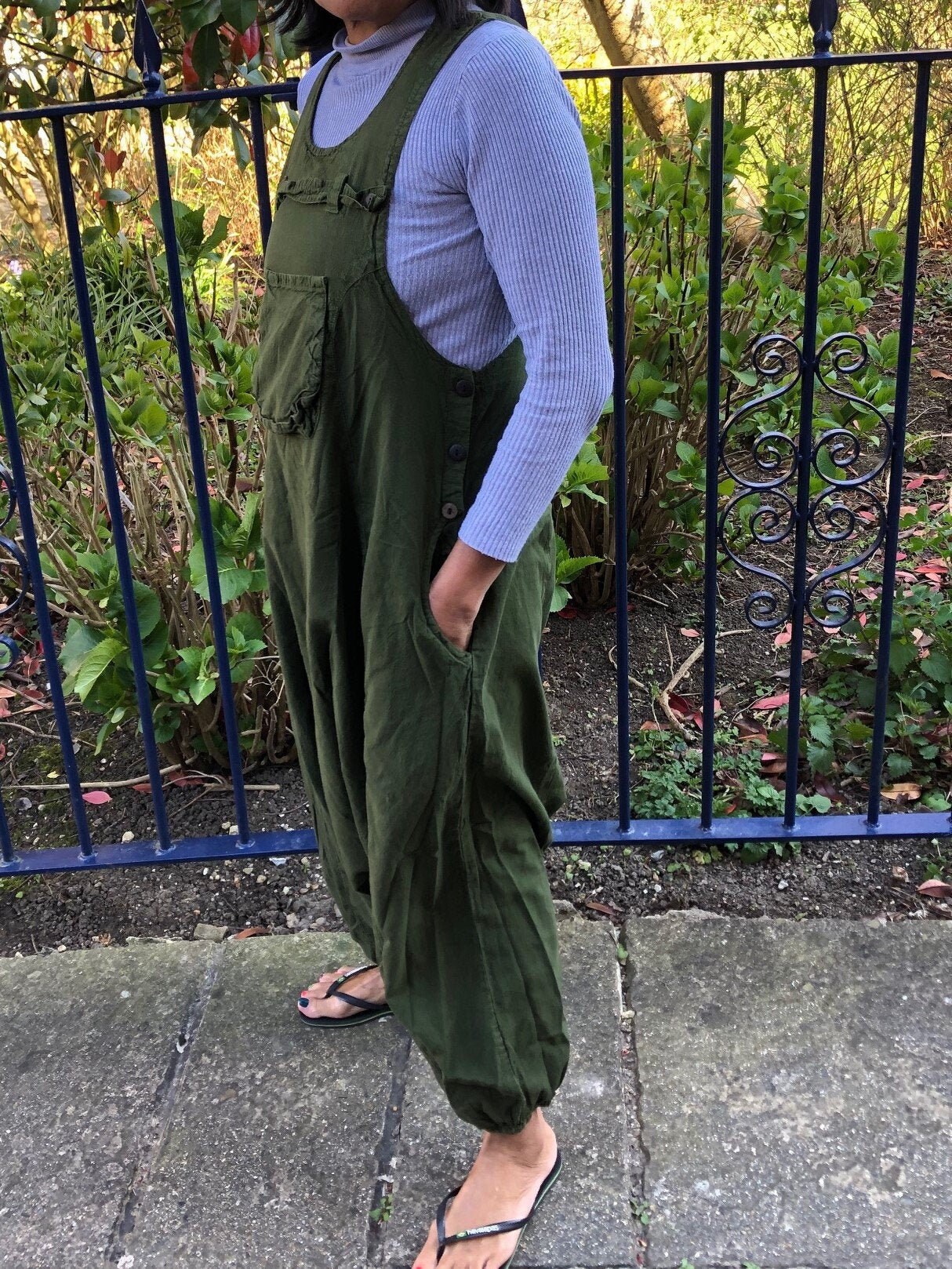 Image of Ethnic Funky Hippy Festivals Boho Dungarees Harem Jumpsuit Overalls S/M L/xl xl