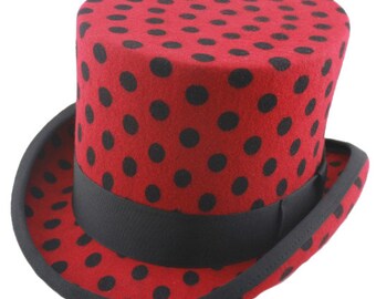 L.Z.H Cap Womens Top Hat Wool Christmas Steampunk Top Hat with Red and Green for Women Hat Color : Red, Size : 55cm L.Z.H Cap Womens Top Hat Wool Christmas Steampunk Top Hat with Red and Green for Women Hat Color : Red, Size : 55cm