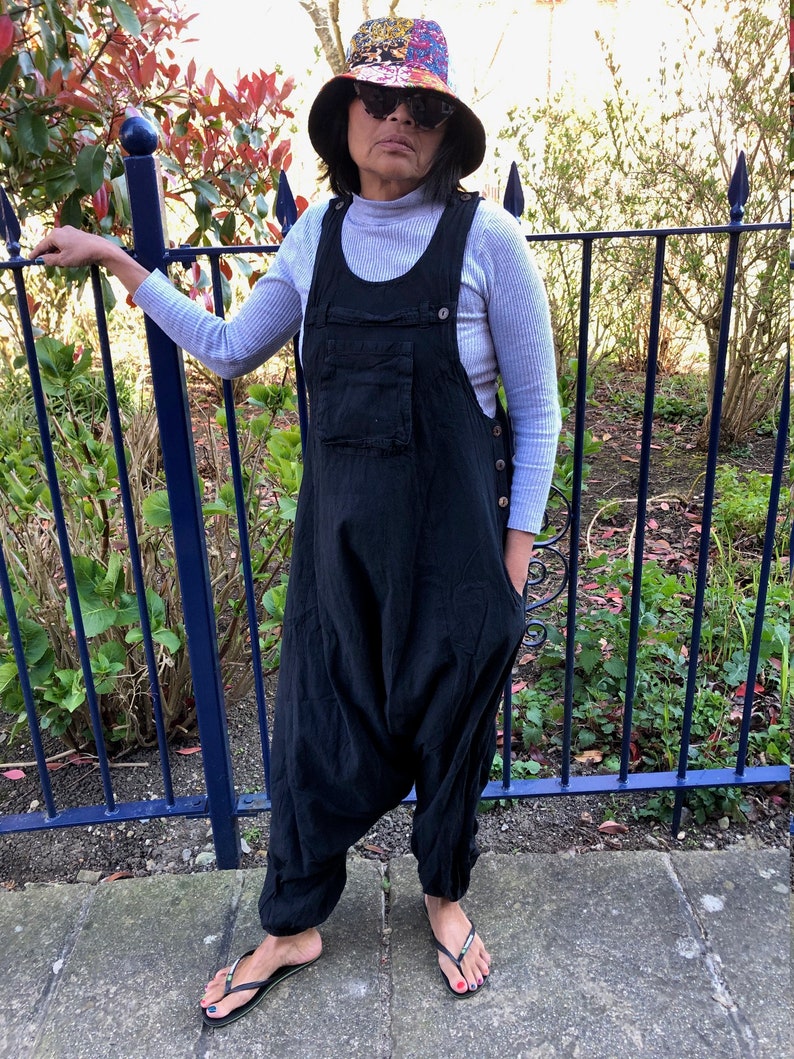 Ethnic Funky Hippy Festivals Boho Dungarees Harem Jumpsuit Etsy